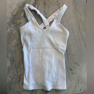 ALO Yoga Elevate White Ribbed Tank